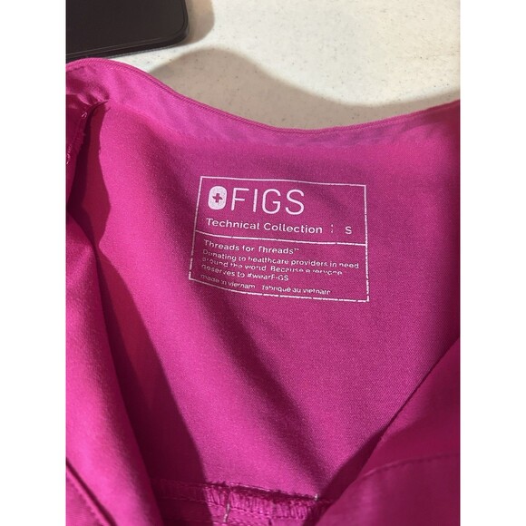 Figs Rafaela Scrub Top Womens Size Small Pink Raspberry Sorbet PO 2525 - Picture 5 of 8